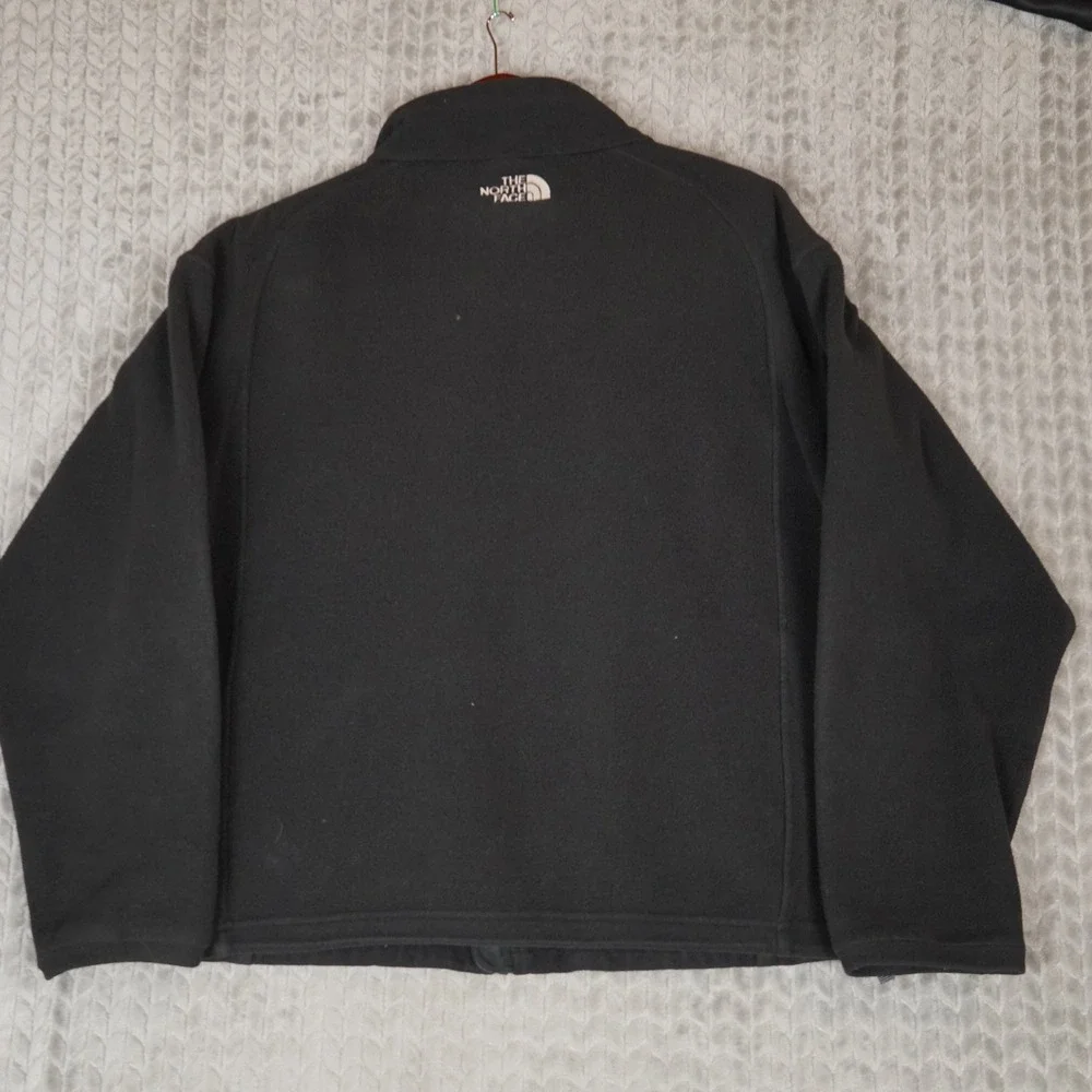 The North Face Fleece Jacket Mens L Black Full Zip Outdoor Hiking Polyester
